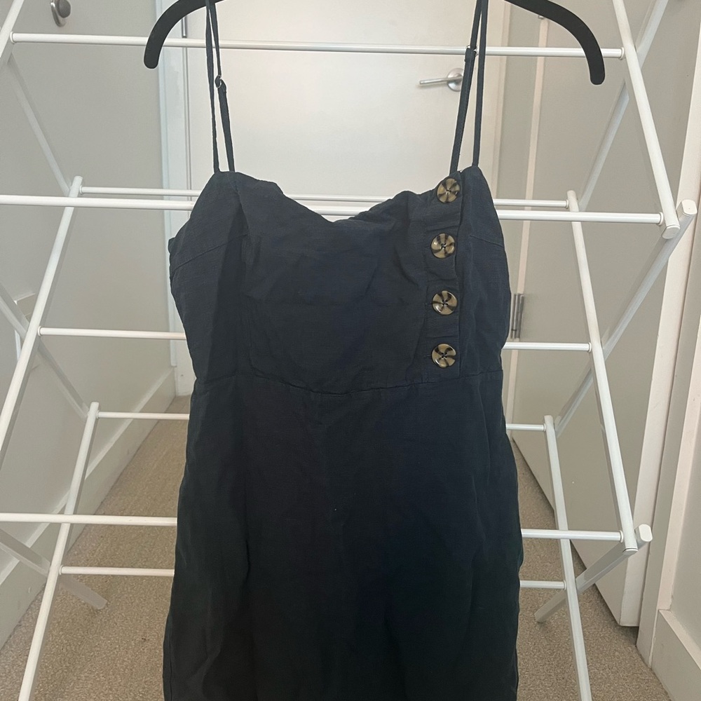 Hunter Green Dress with Buttons